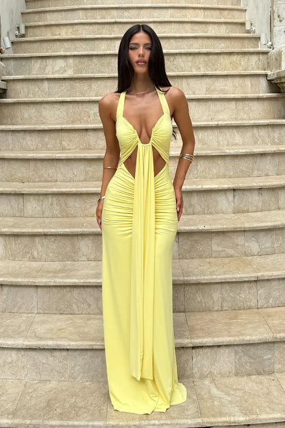 FLORA MAXI DRESS - BUTTER