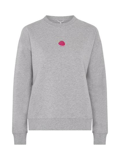 Raspberry Sweatshirt in Grey Marl