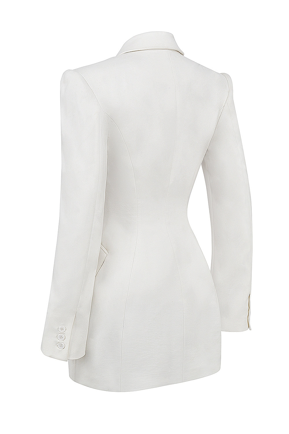 white blazer mini dress
