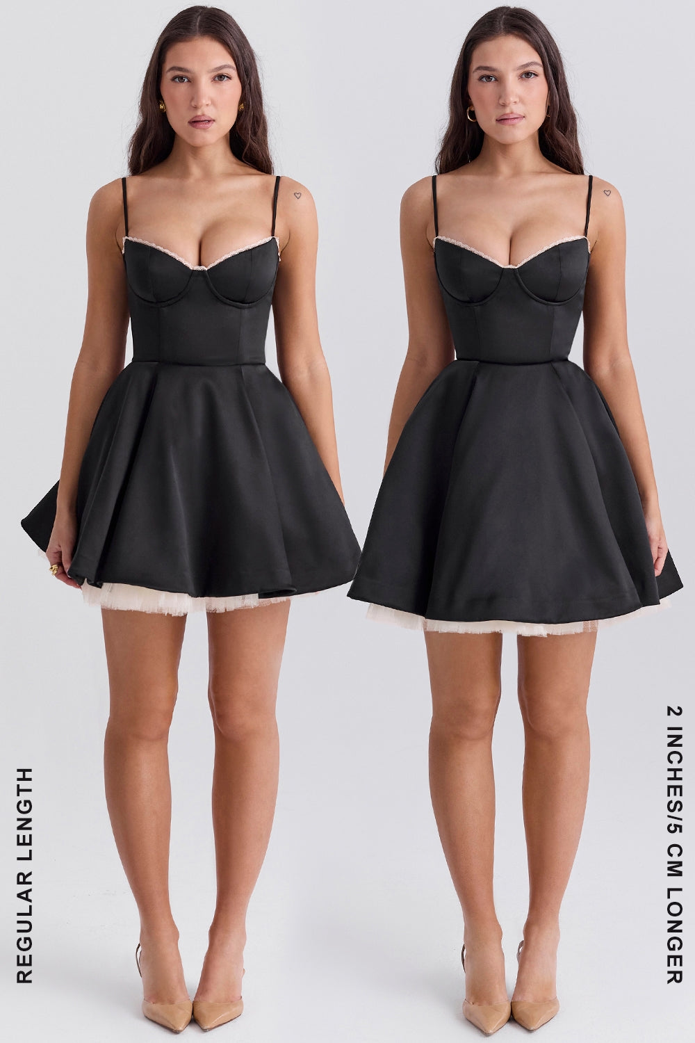 black tulle mini dress