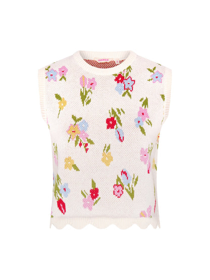 Bibi Floral Knitted Vest