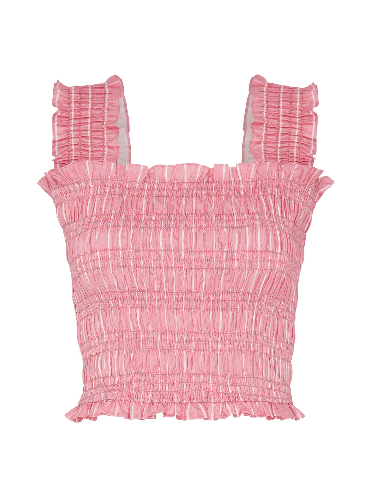 Macy Top in Pink and White Stripe