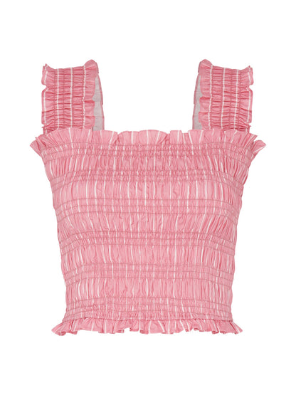 Macy Top in Pink and White Stripe