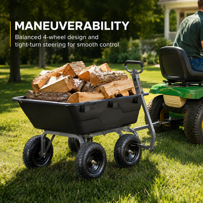 Heavy-Duty Garden Cart with Quick Dump System – Haul Smarter Outdoors