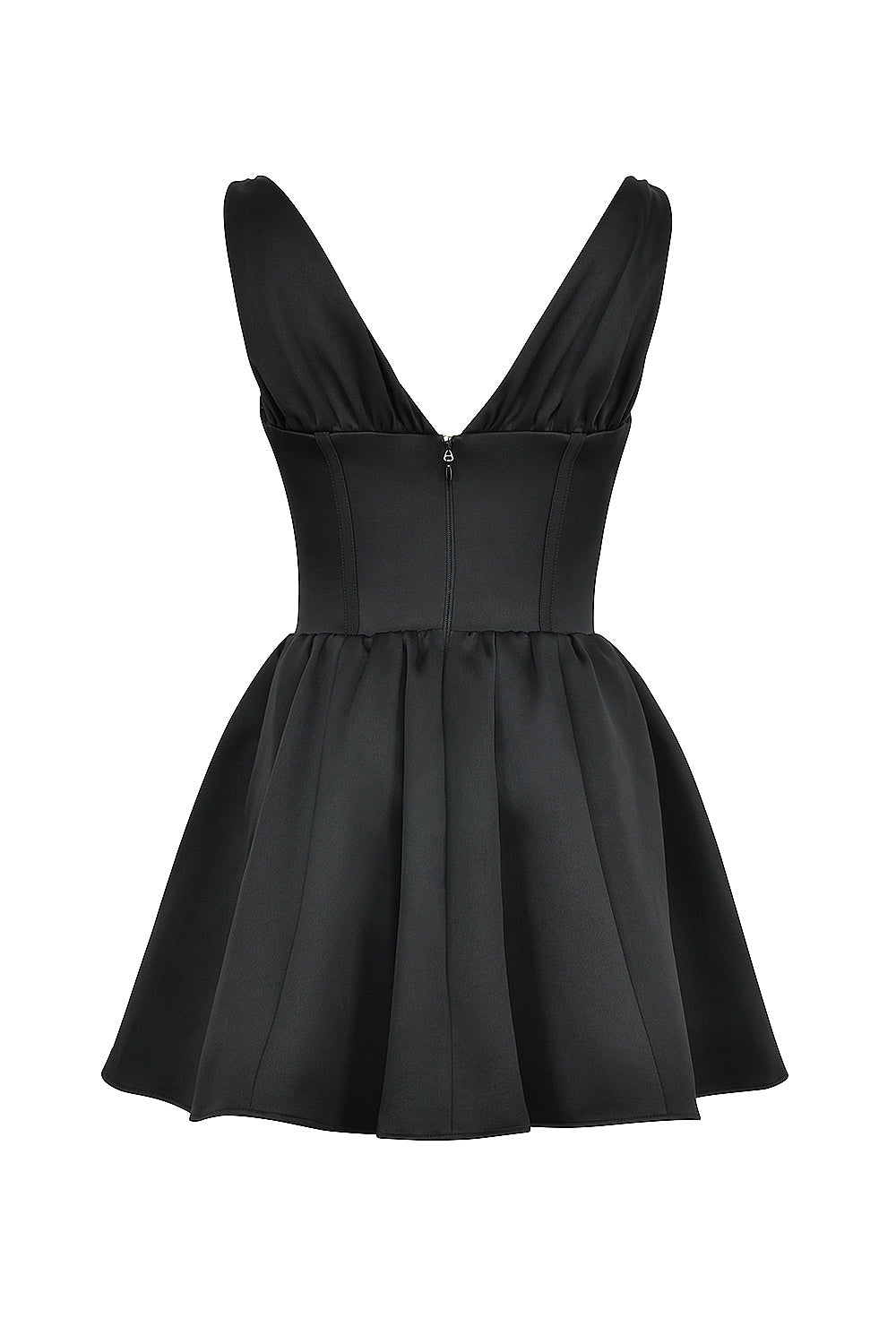 black satin mini dress - sale
