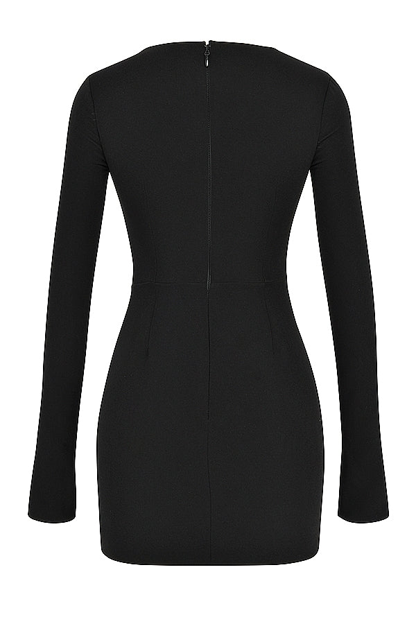 black mini dress