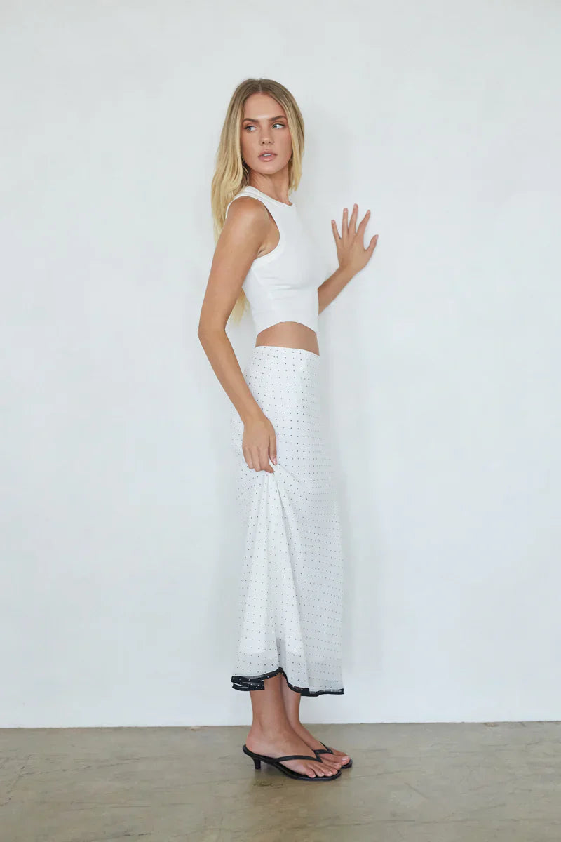 Melissa Polka Dot Midi Skirt