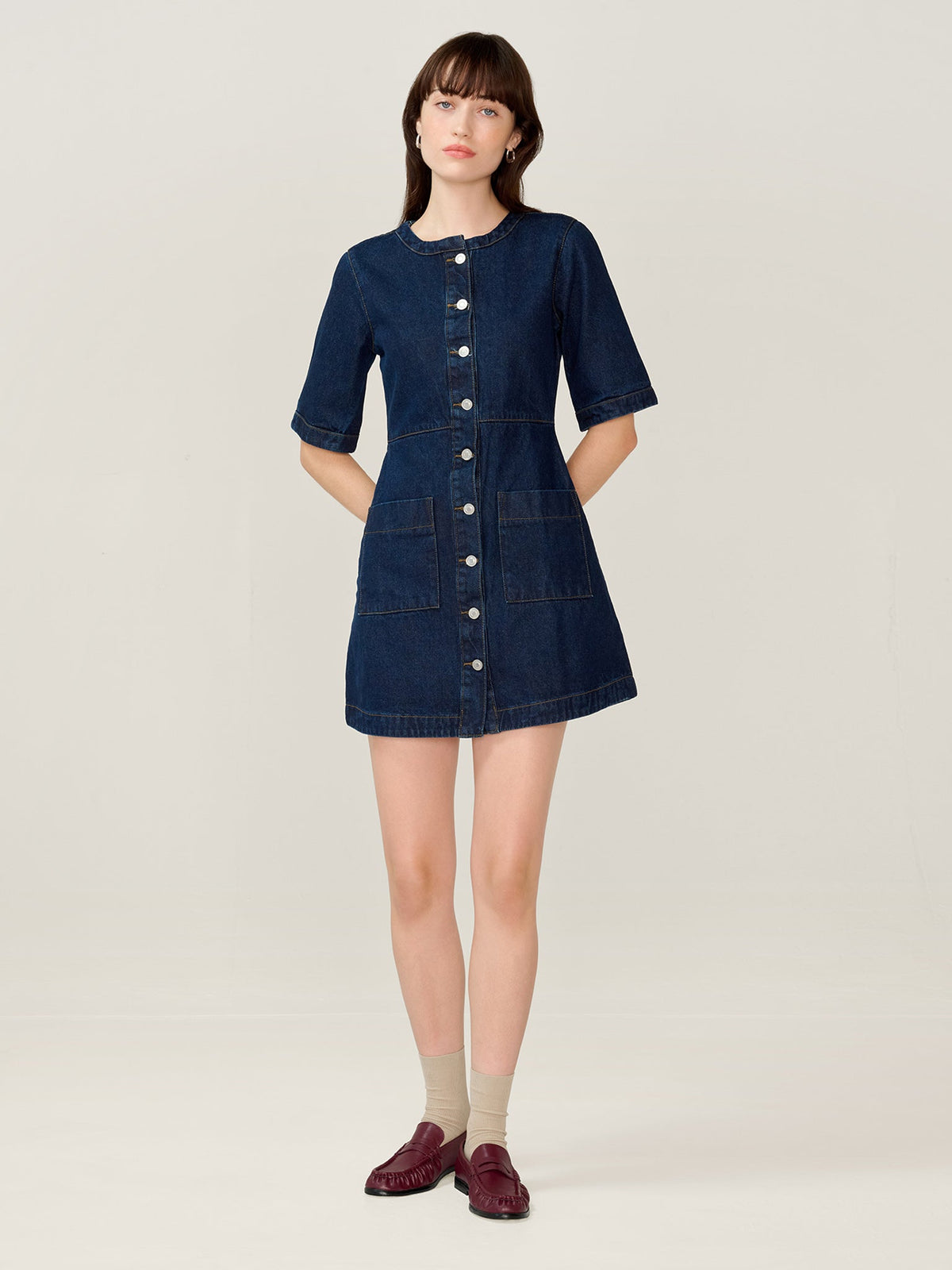 Adia Dress in Indigo