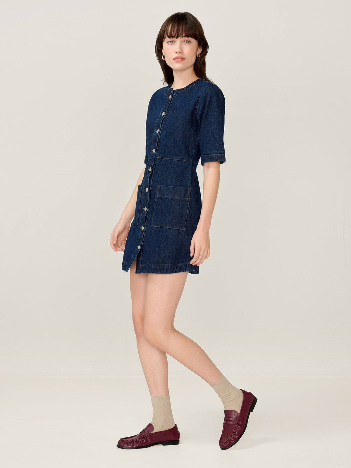 Adia Dress in Indigo
