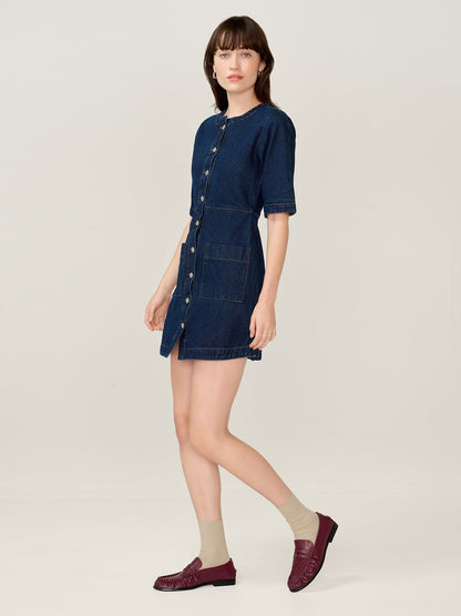 Adia Dress in Indigo