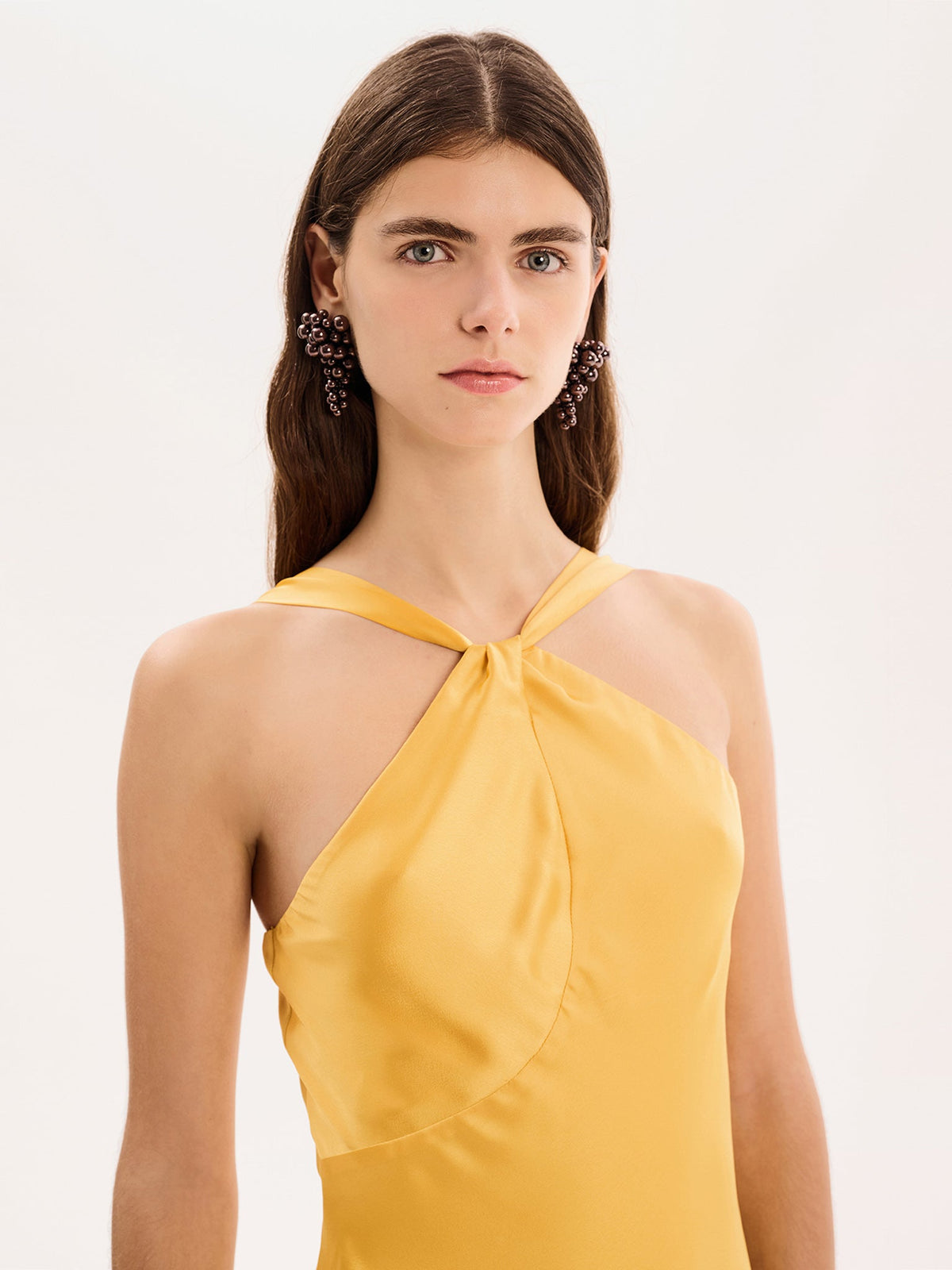Alessia Dress in Egg Yolk Yellow