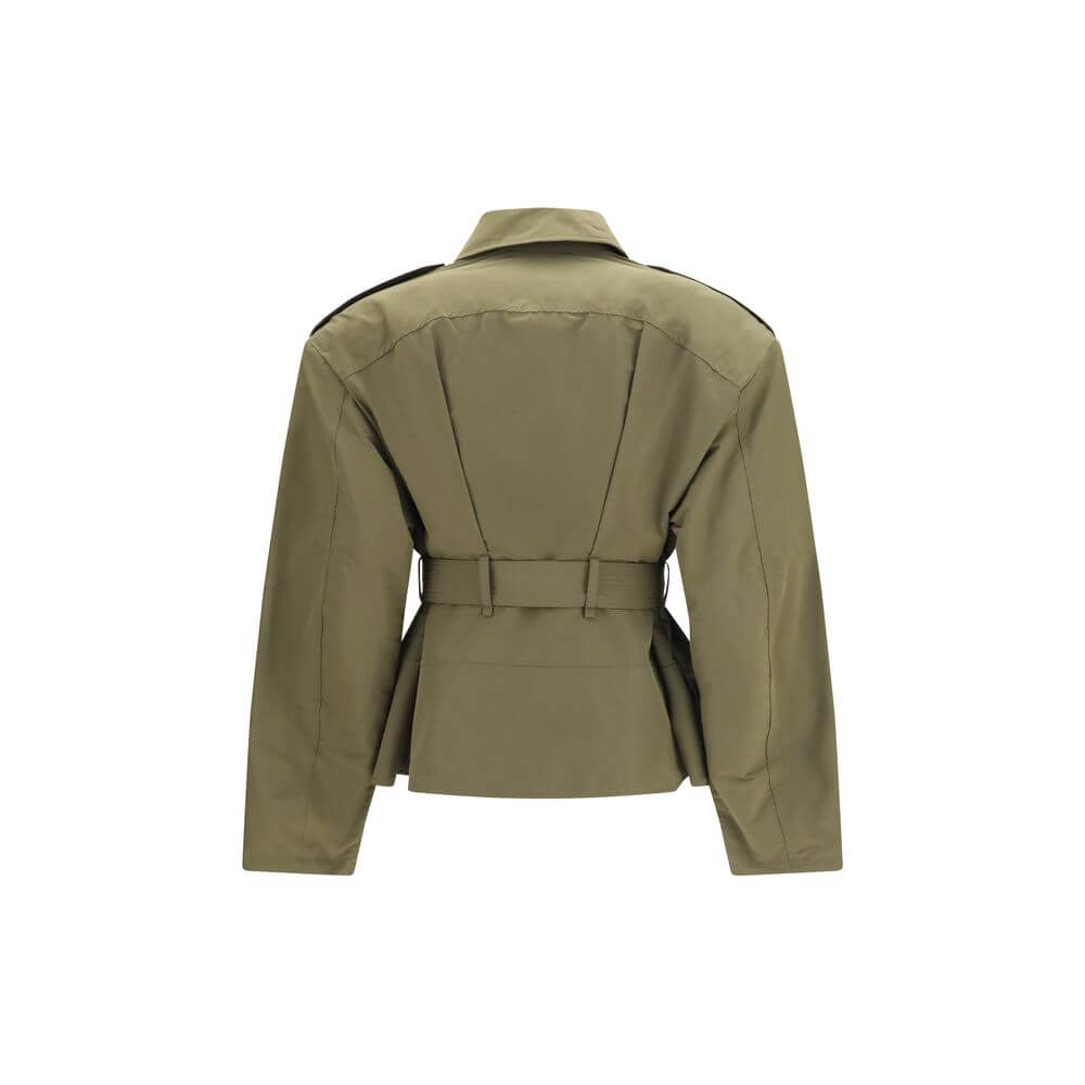 Alexander McQueen Bicolor Cotton Full-Length Jacket