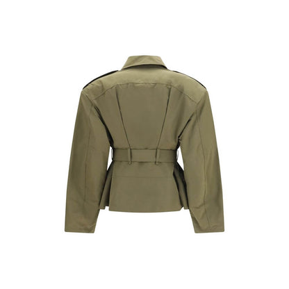 Alexander McQueen Bicolor Cotton Full-Length Jacket