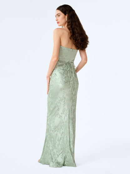 Amdra Jacquard Dress in Sage