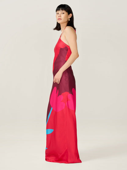 Andy Dress in Tulip Collage Print