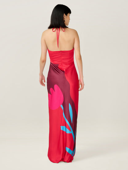 Andy Dress in Tulip Collage Print