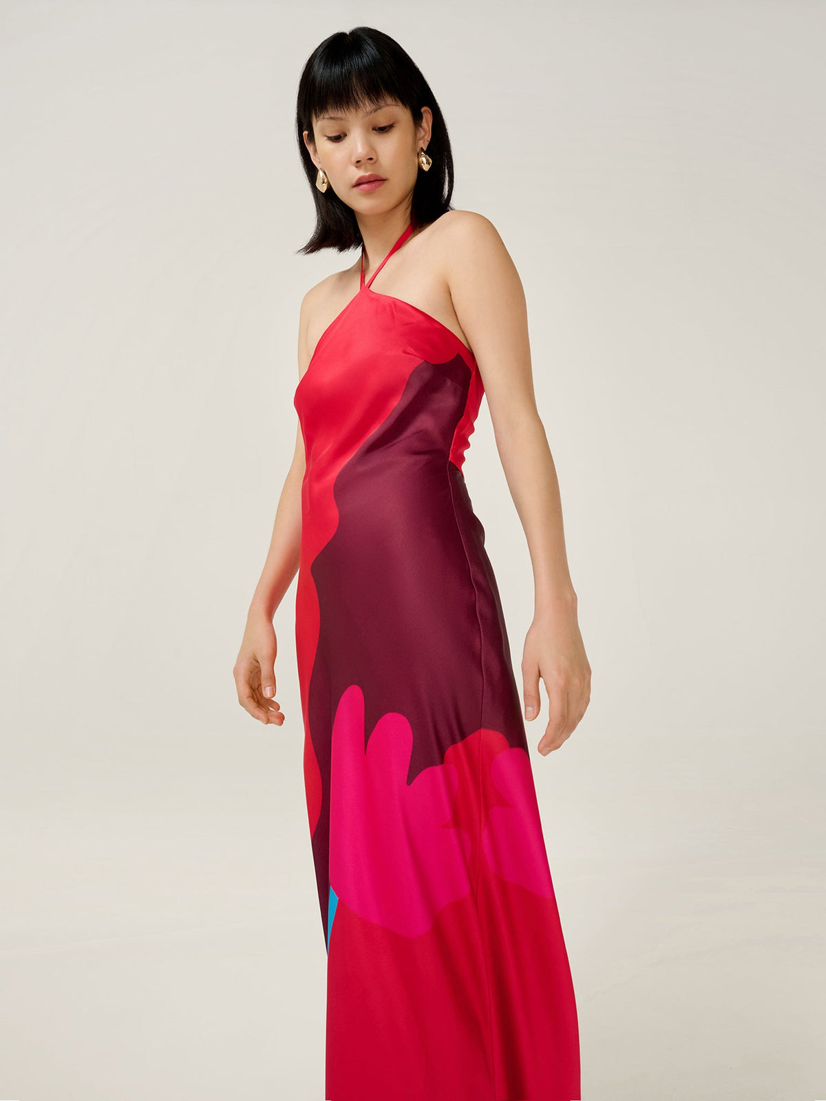 Andy Dress in Tulip Collage Print
