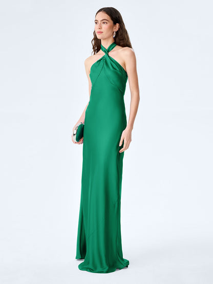 Arles Dress in Emerald Green