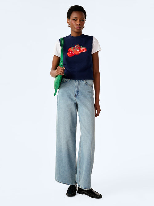 Bob Tomato Vest in Navy