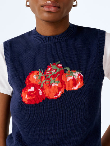 Bob Tomato Vest in Navy