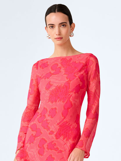 Bridie Dress in Sunset Blur Print