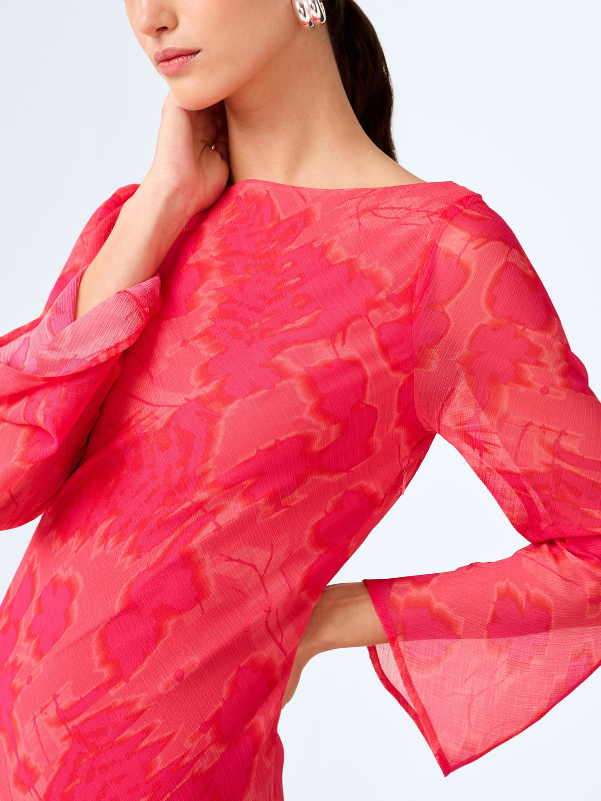 Bridie Dress in Sunset Blur Print