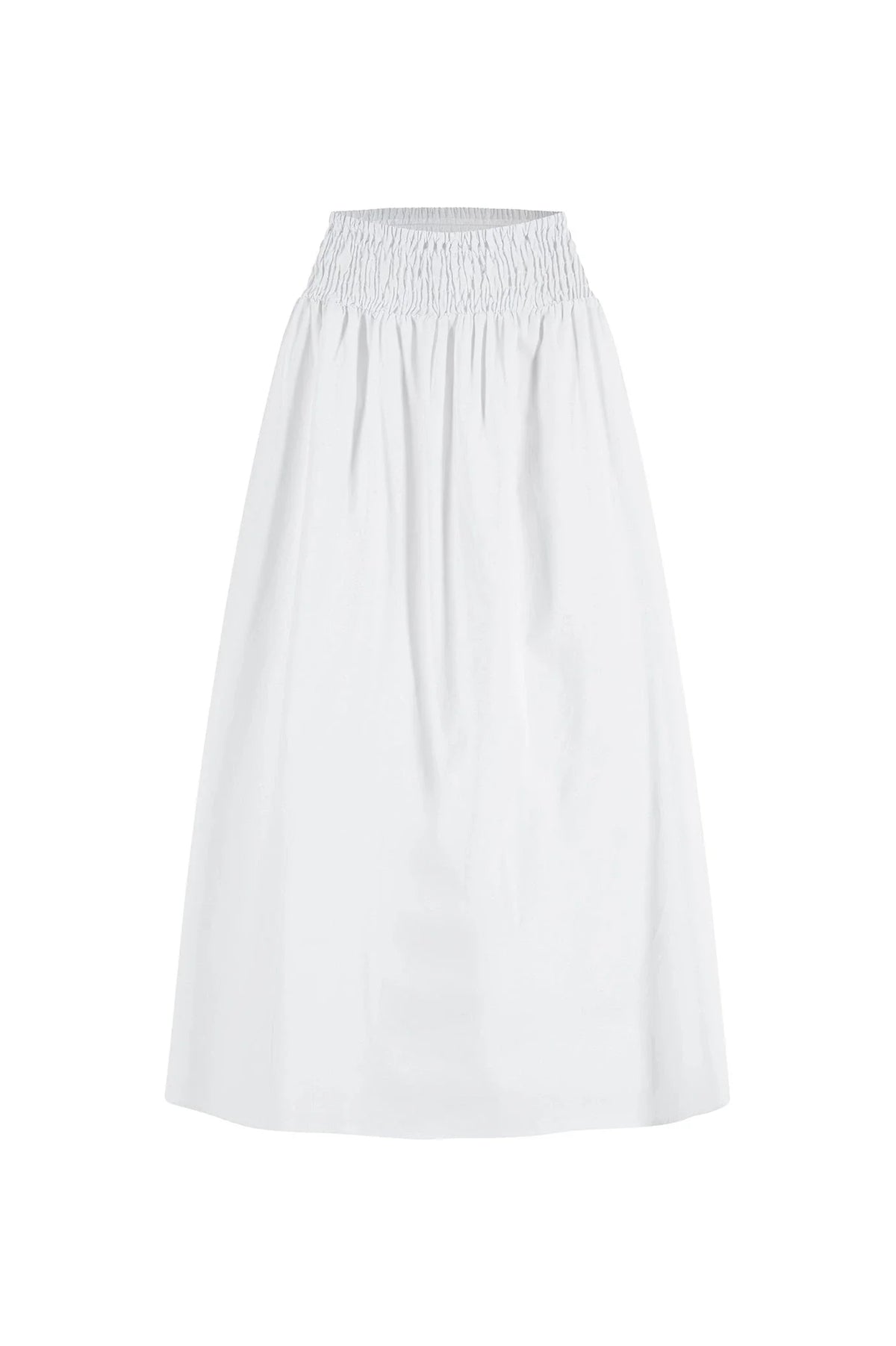 Brooke Midi A-Line Skirt White - Pre Order