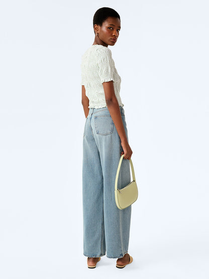 Burke Top in Mint and White Gingham