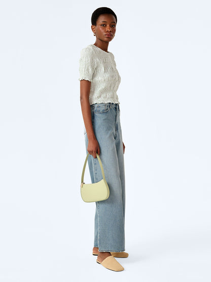 Burke Top in Mint and White Gingham