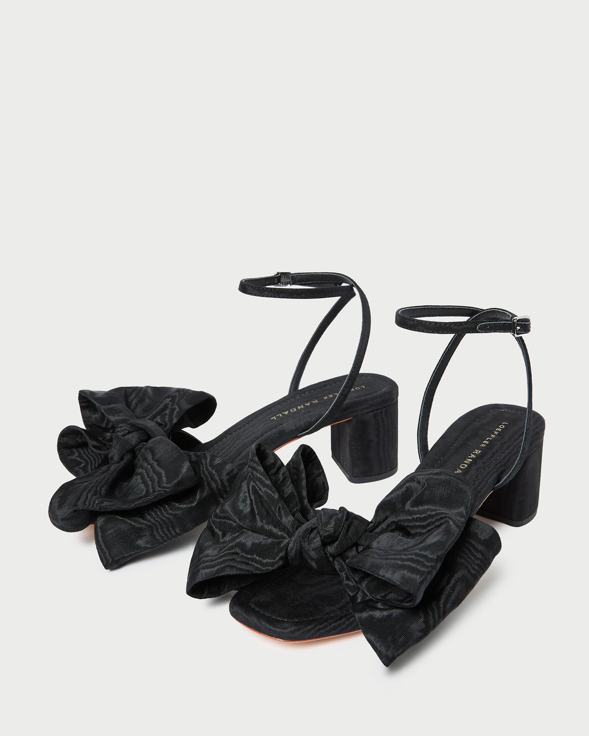 Carmen Black Moiré Bow Sandal