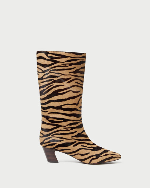 Cleo Zebra Mid-Calf Boot