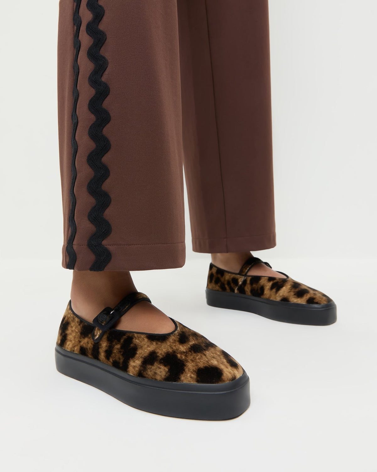 Cooper Leopard Velvet Mary Jane Sneaker