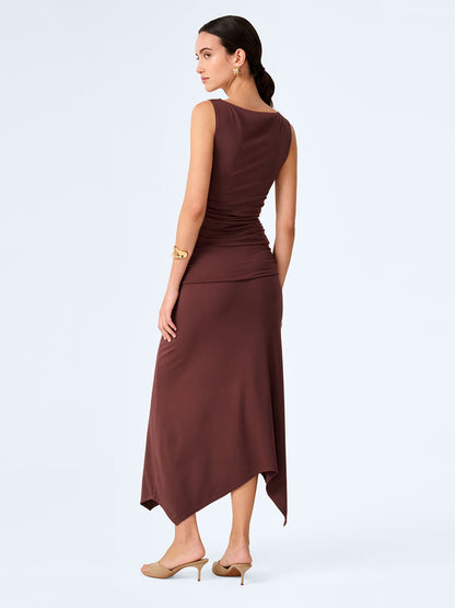 Delia Top in Brown