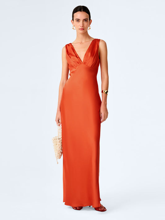 Casey Dress in Burnt Orange