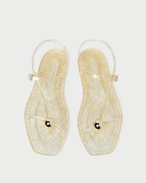 Dana Champagne Strappy Jelly Sandal