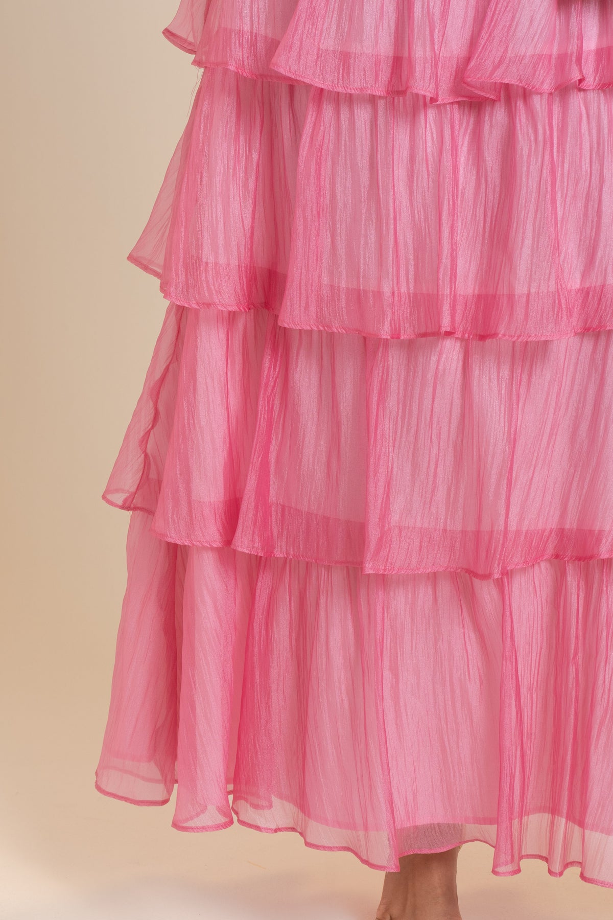 Caterina Ruffle Trim Tiered Maxi Dress