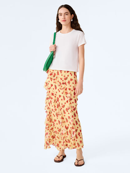 Darline Skirt in Tomato Print