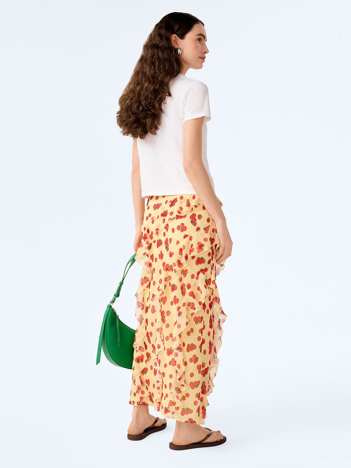 Darline Skirt in Tomato Print