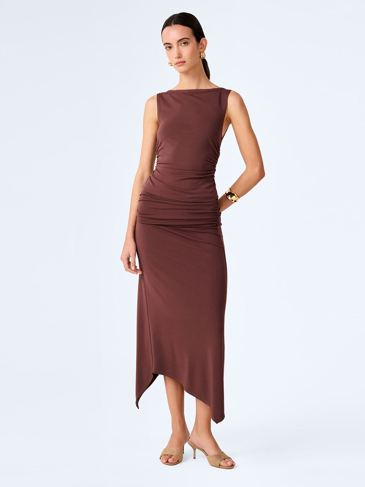 Delia Top in Brown