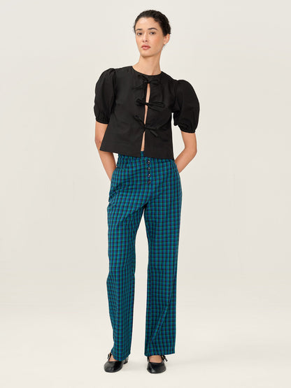 Elodie Trouser in Blue Check