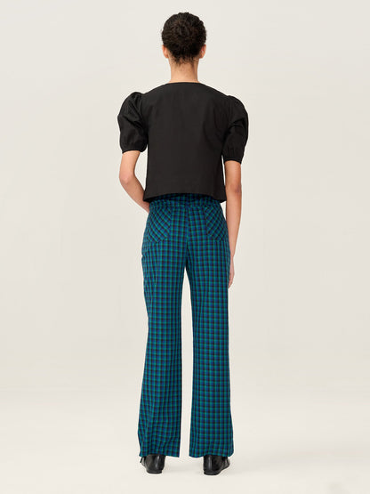 Elodie Trouser in Blue Check