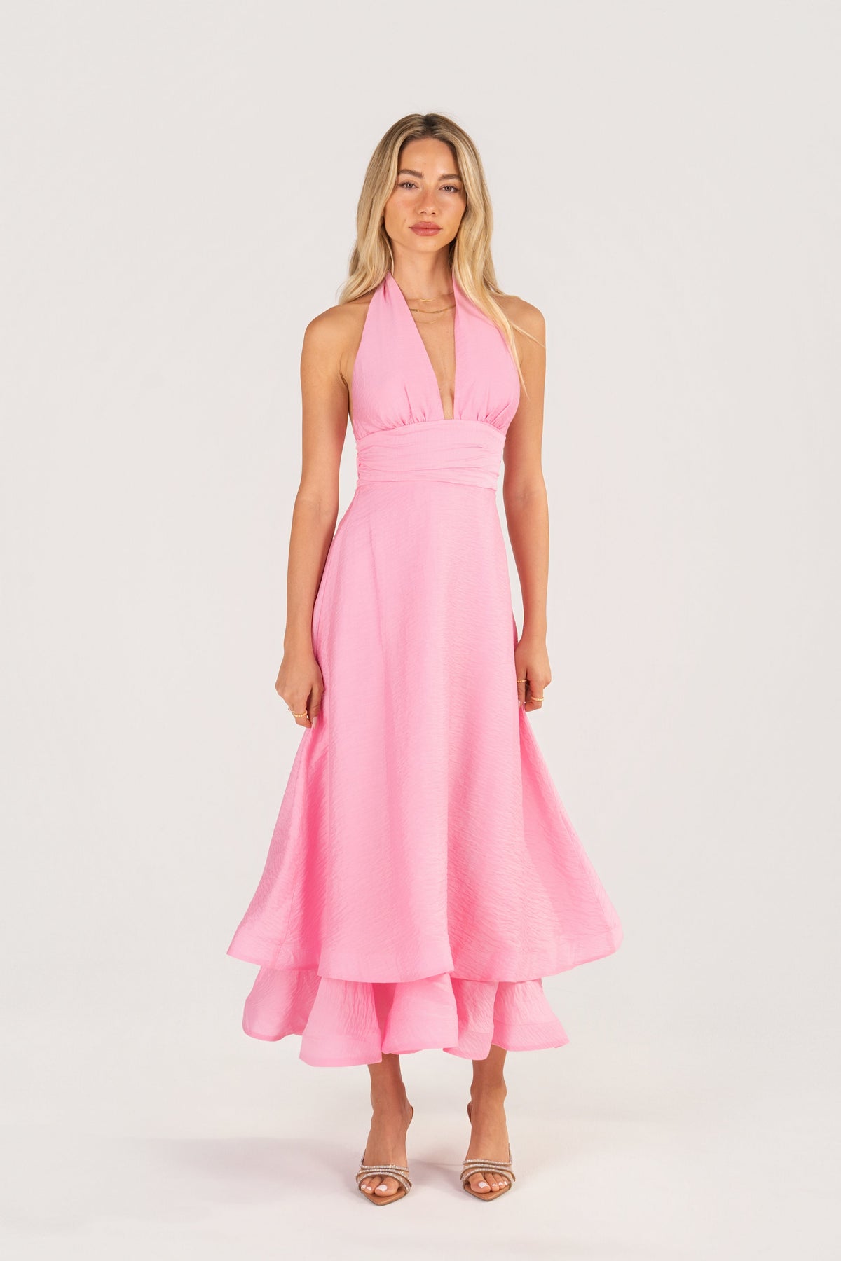 Elodie Halter Neck Maxi Dress