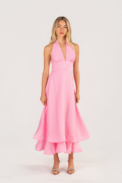 Elodie Halter Neck Maxi Dress
