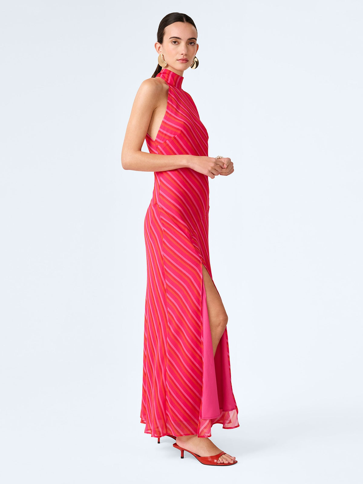 Elsie Dress in Pink and Orange