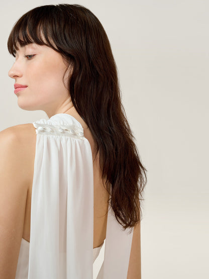 Faith Jacquard Dress in Ivory