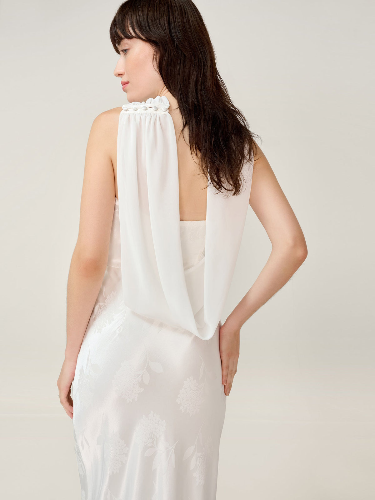 Faith Jacquard Dress in Ivory