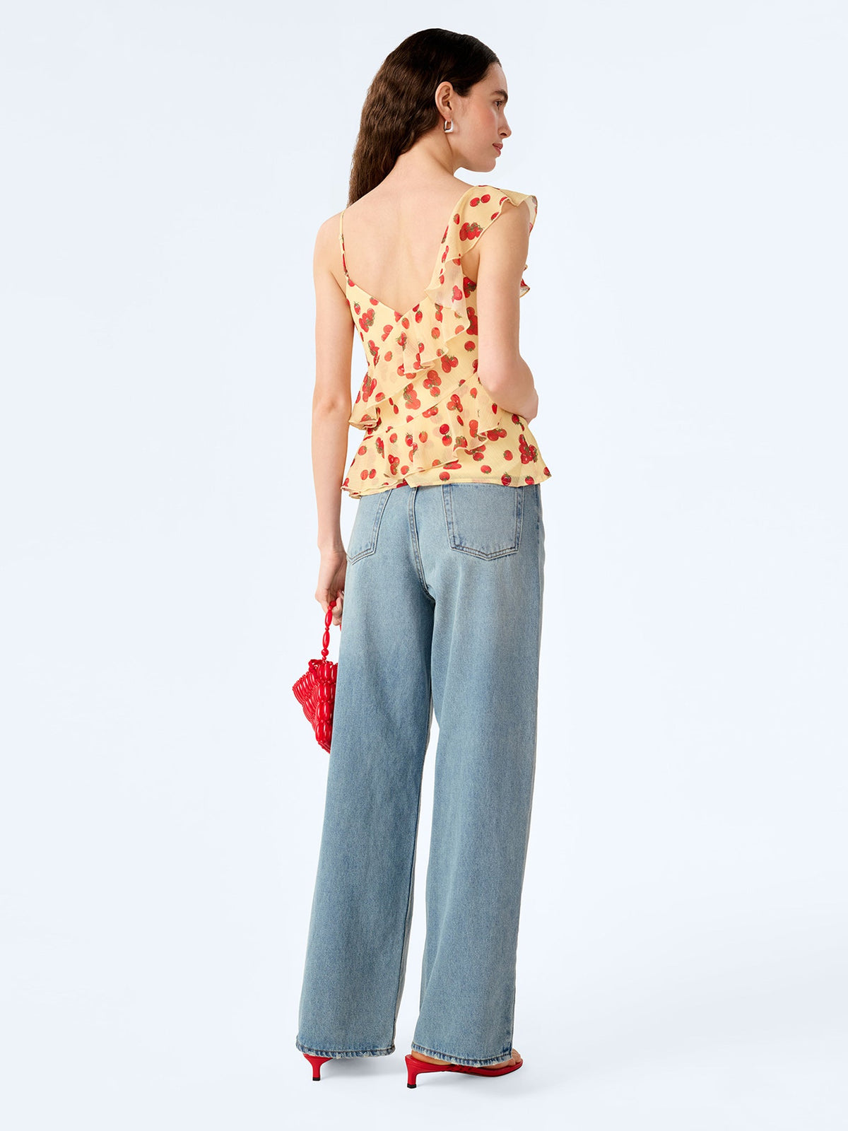 Francie Top in Tomato Print