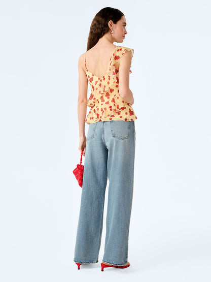 Francie Top in Tomato Print