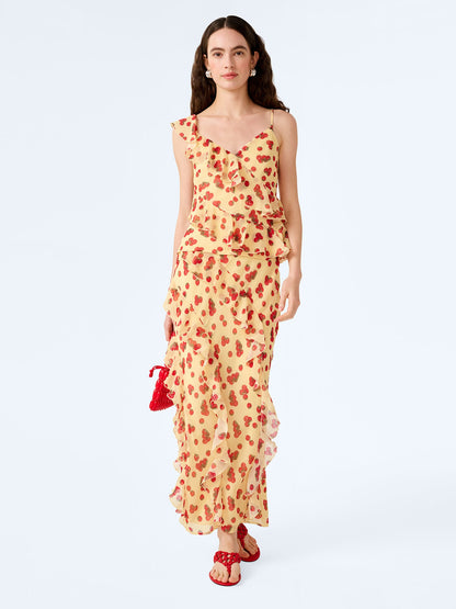 Francie Top in Tomato Print