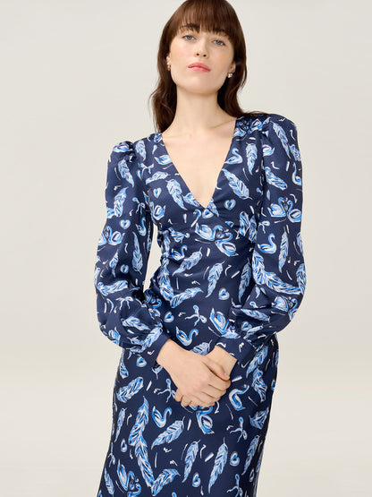 Francoise Dress in Swan Print